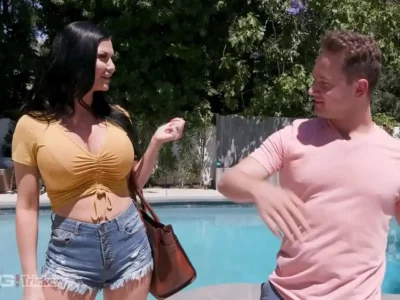 Pool Boy Tricks Busty MILF Into Fucking Him